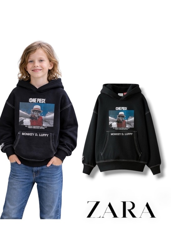 Zara Other - ZARA Kids Black One Piece Hoodie Sweatshirt NWT Size 8